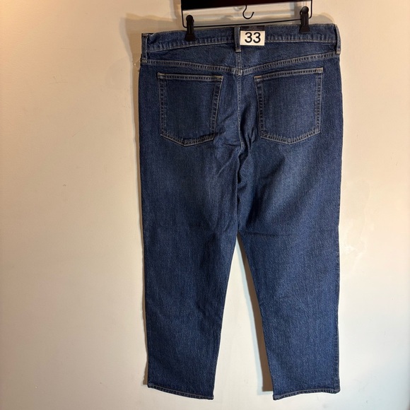 GAP Sz 33 or 16R Cheeky Straight High Rise Classic Blue Denim Jeans NEW W/ TAGS - Picture 7 of 12